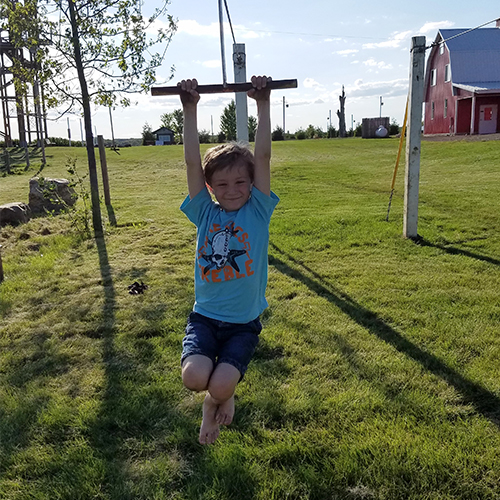Kids will love our mini zipline