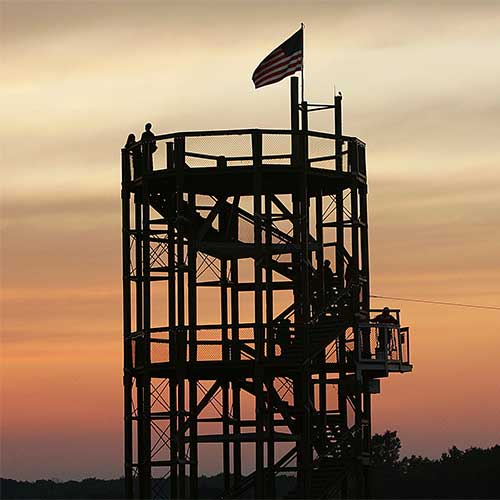View the farm from our 40 foot observation tower